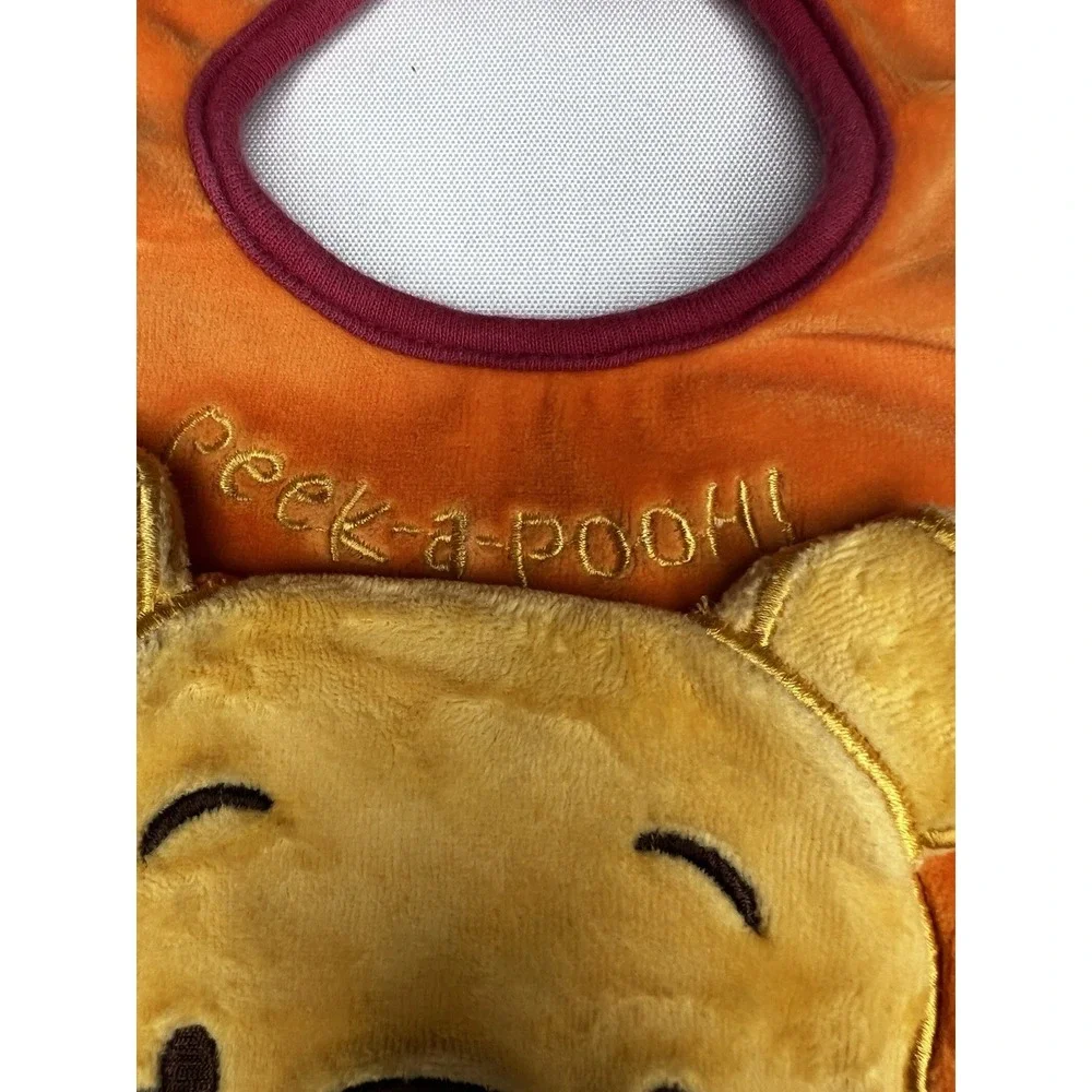 Vintage 2001 Disney Baby Winnie the Pooh Peek-a-Pooh Plush Baby Bib Y2K